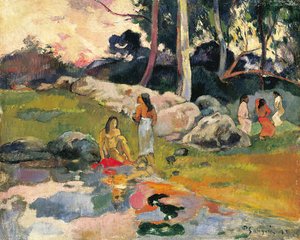 Mulheres à beira do rio de Paul Gauguin