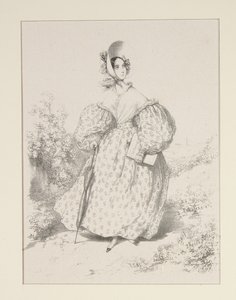 No campo. Huillet 1835. Vestido de jaconas,... de Paul Gavarni