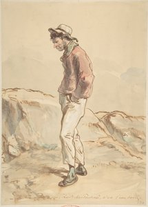 Um marinheiro em pé na costa, 1859-60. de Paul Gavarni