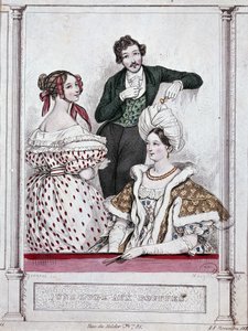 Um alojamento com bouffles, v.1835 - por Gavarni de Paul Gavarni