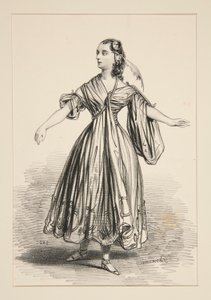 TRAJE DE MADEMOISELLE DEJAZET. Papel de L de Paul Gavarni