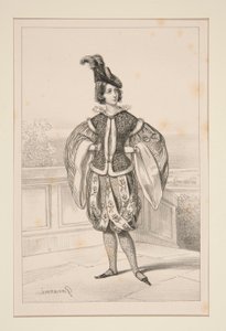 TRAJE DA SRA. LA MARQUISE DE L.. de Paul Gavarni