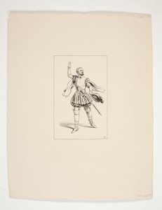 Figurino de Marcel, interpretado por Levasseur. de Paul Gavarni