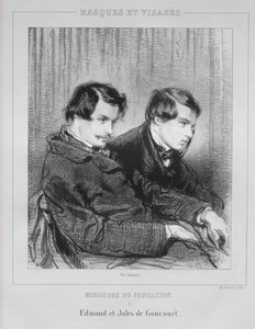 Edmond e Júlio de Goncourt de Paul Gavarni