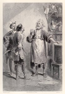 Gulliver entra em uma sala na grande Academia de Lagado, cheia de um odor repulsivo, da edição francesa de Gullivers Travels por Jonathan Swift