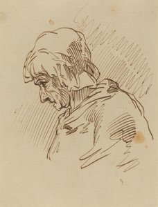 Cabeça de uma mulher de Paul Gavarni