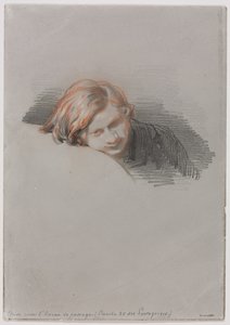Chefe de um Estudo de Jovem para Loiseau de passage, 1853. de Paul Gavarni
