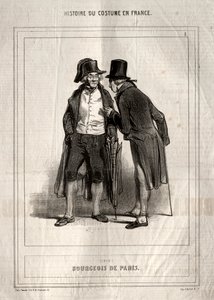 História do Traje na França: Bourgeois de Paris de Paul Gavarni