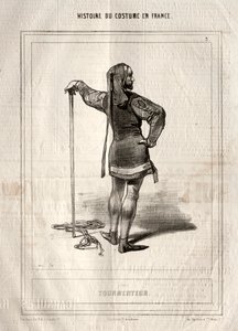 História do traje na França: Tormentor, 1843.