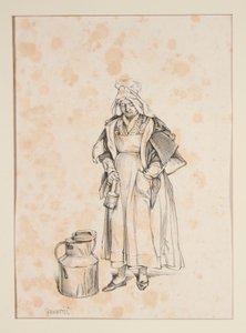 LAITIERE. Milkwoman. de Paul Gavarni