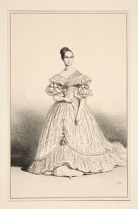 A princesa Helene, duquesa de Orleães de Paul Gavarni