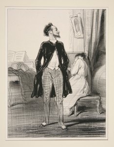 O Marido Cantor. de Paul Gavarni