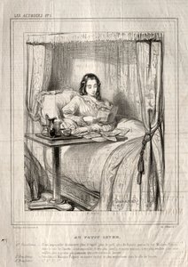 Atrizes: Na pequena subida ..., 1843. de Paul Gavarni