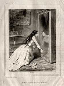 Atrizes: Proteja o Senhor! uma virgem cristã, 1843. de Paul Gavarni