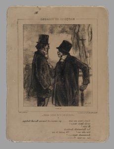 Pedra litográfica para Mosieu, j de Paul Gavarni