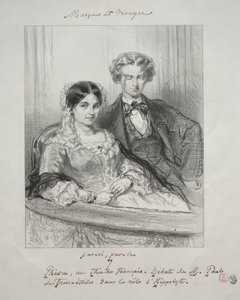 Máscaras e rostos: Paric, de: Phèdre no Théâtre-Francais ..., 1857-1858. de Paul Gavarni
