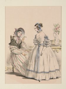 NOVEMBRO 1838. Vestir o lenço de cabelo de cabra com listras de pérolas; de Paul Gavarni