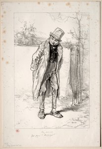 Fisionomias parisienses: Au Marais. Aqui, Azor! aqui!, 1857-58. de Paul Gavarni