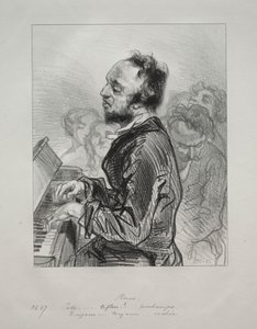 Piano, 1853. de Paul Gavarni