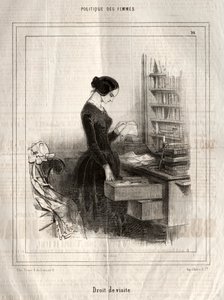 Política da Mulher: Direitos de Acesso, 1843. de Paul Gavarni