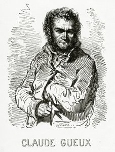 Retrato de Claude Gueux, 1834 (gravura de bw) de Paul Gavarni