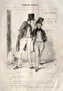 Reverso das Medalhas, 1842. de Paul Gavarni