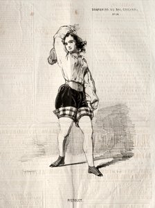 Lembranças do Bal Chicard: Pistolet, 1843. de Paul Gavarni
