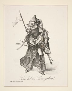 Roupas velhas, listras velhas! (Uniformes antigos, listras antigas!) de Paul Gavarni