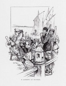 Uma aterragem em Bo-Peep (litografia) de Paul Hardy