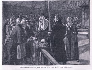 Conferência entre as Casas do Parlamento AD 1835 de Paul Hardy