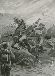 Morte de Sir Edward Pakenham na Batalha de Nova Orleans, 1814 de Paul Hardy