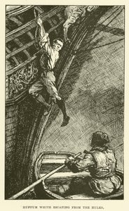 Huffum White Escaping from the Hulks (gravura) de Paul Hardy