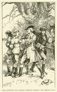 John Hawkins e George Sympson Robbing the Bristol Mail (gravura) de Paul Hardy