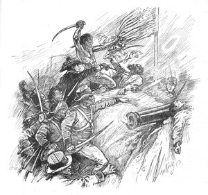 Eles se esforçaram para escalar o muralha, 1902 de Paul Hardy