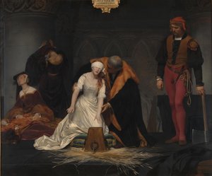 A execução de Lady Jane Grey, 1833 de Paul Delaroche