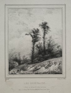 Paisagens: jovens olmos, 1829. de Paul Huet
