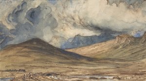 Montanhas de Auvergne, 1831-33. de Paul Huet