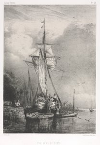 Lembranças d Artistes No. 78: Seis fuzileiros navais: Arredores de Rouen, 1832. de Paul Huet