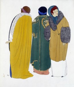 Criação de Paul Poiret desenhado a partir de "Les Dresses de Paul Poiret", desenho de Paul Iribe. 1911 de Paul Iribe