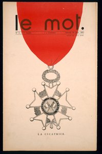 La cicatrice, capa de &39;Le Mot&39;, sábado 30 de janeiro de 1915 de Paul Iribe