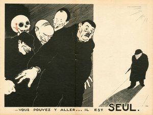 Le Temoin, Satirical in B & W de Paul Iribe