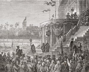 Celebração do Ser Supremo, 8 de junho de 1794, de "Histoire de la Revolution Française" de Louis Blanc (1811-82) 1847-1862 de Paul Jonnard