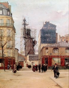 La Liberte iluminando o mundo A estátua de Liberte feita por Frederic Auguste Bartholdi 1834-1905) na fundição de Gayet, rue de Chazelles perto do Boulevard de Courcelles em Paris antes de partir para Nova York em 1883. Pintura de Paul Joseph Victor Darga