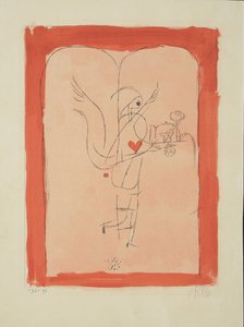 Um gênio serve um café da manhã pequeno, 1920. de Paul Klee