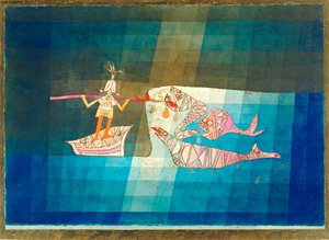 Cena de batalha da ópera cómica "O Marinheiro" (ofegante) de Paul Klee