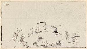 Praia movimentada, 1926. de Paul Klee