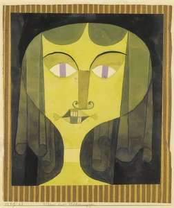 Retrato de uma mulher de olhos violeta. 1921-65 de Paul Klee