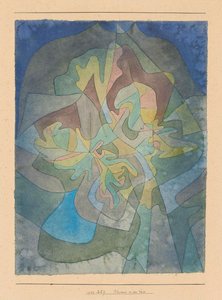 Blumen in der Vase Flores no vaso, 1929. de Paul Klee