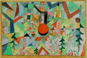 Castelo com pôr do sol de Paul Klee