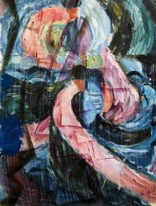Construção debaixo de uma cascata, uma travessia de Paul Klee